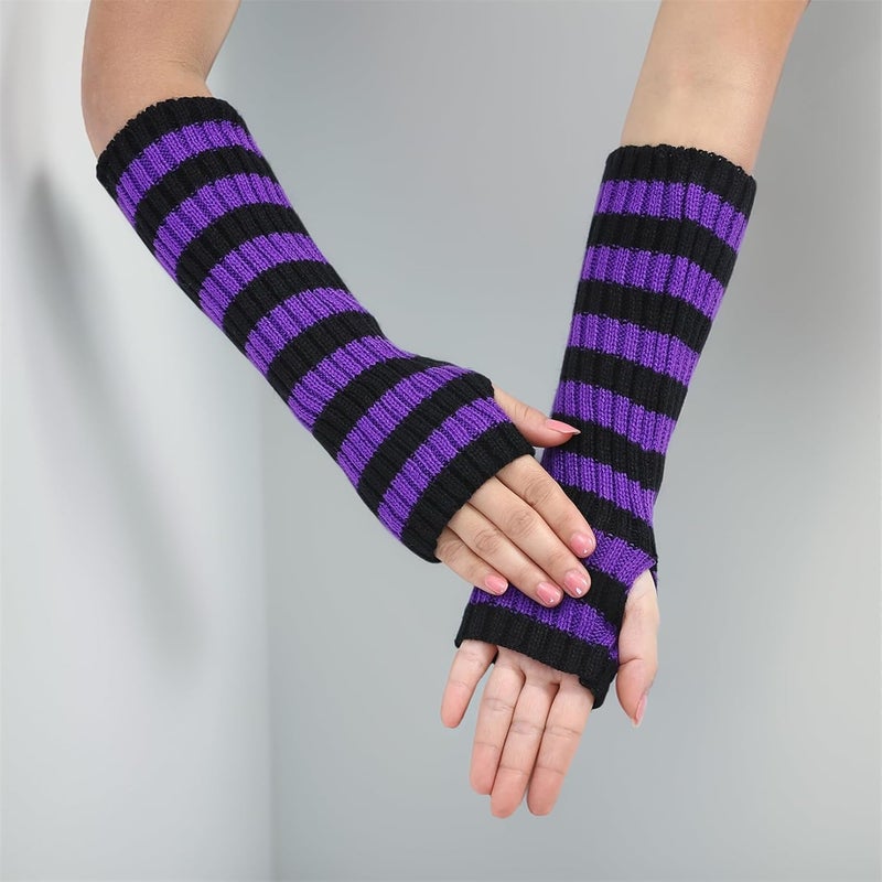 Insdark Goth Arm Warmers Y2k Women Rave Cute Fashion Punk Japanese Winter Grunge - Image 5